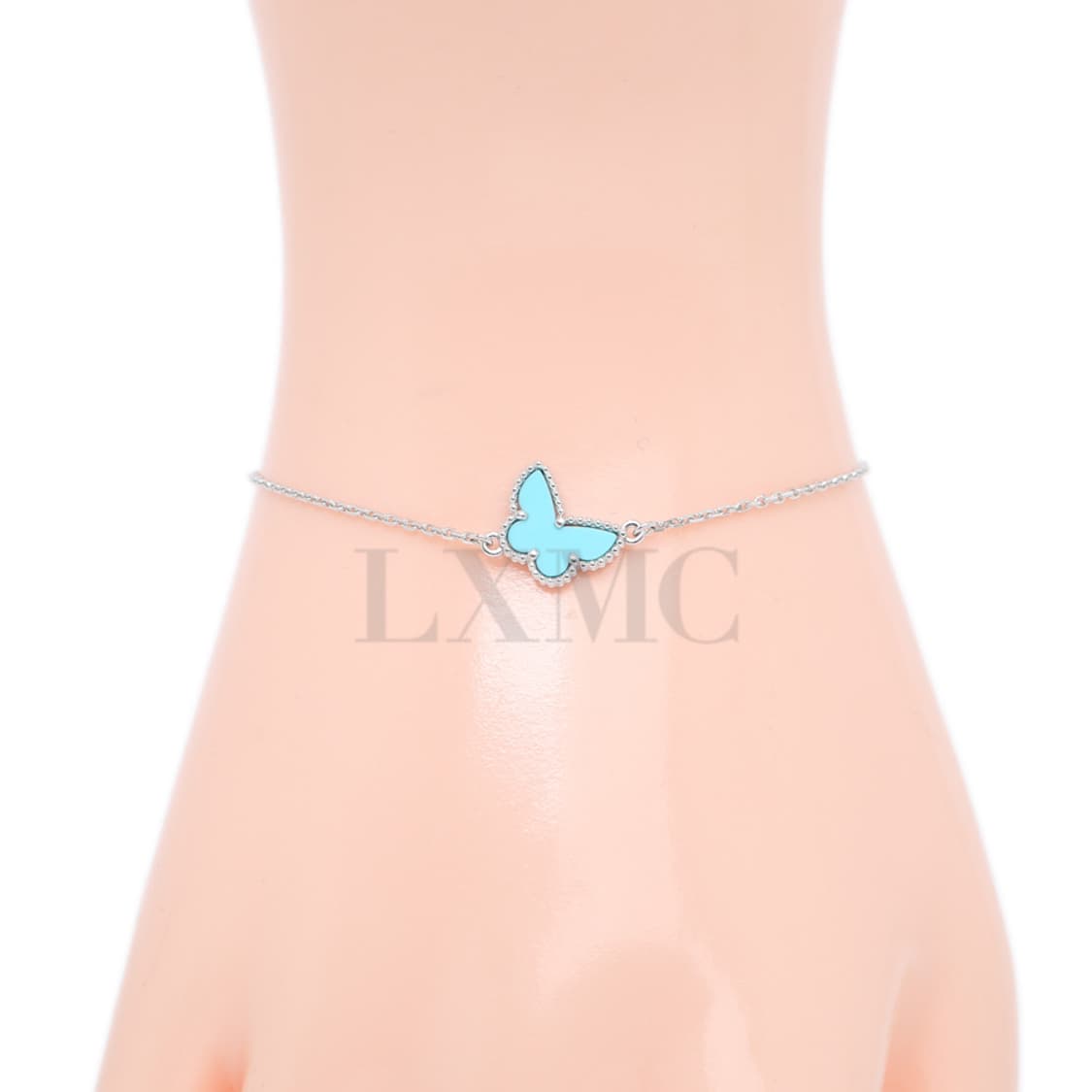 반클리프아펠 터콰이즈 버터플라이 팔찌 화이트골드 나비 브레이슬릿 상품이미지9