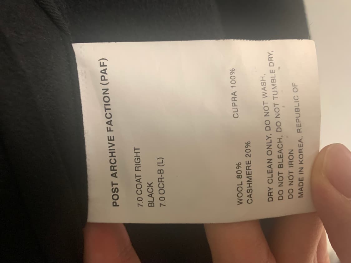 Paf 7.0 right coat L 상품이미지7