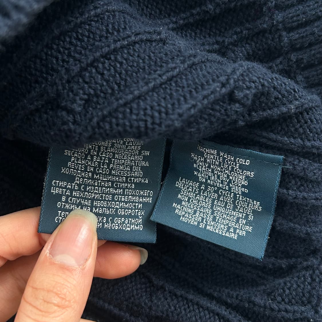 Polo 레드포니 네이비 케이블 니트 상품이미지6