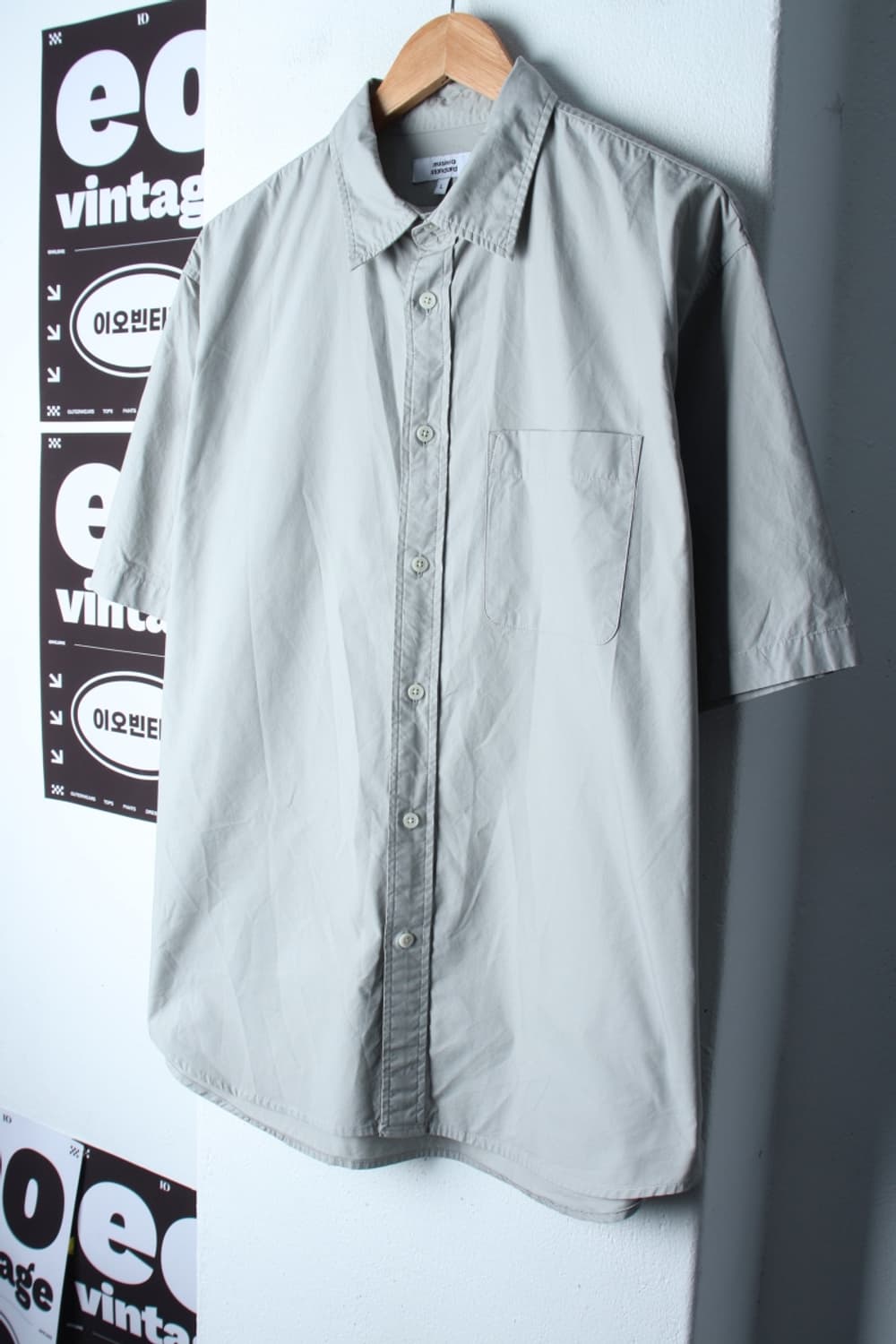 (L-XL) 무신사 스탠다드 반팔 카라 티셔츠 셔츠 남방-H3H33954 상품이미지1