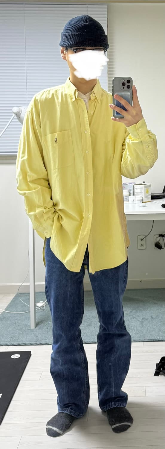 폴로 랄프로렌 옐로우 빅셔츠 L 상품이미지7