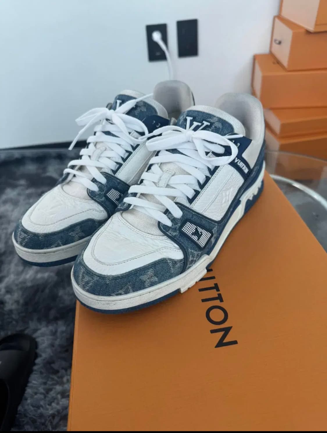 [정품특가] LV 루이비통 정품 데님 트레이너 스니커즈 8.5  상품이미지3