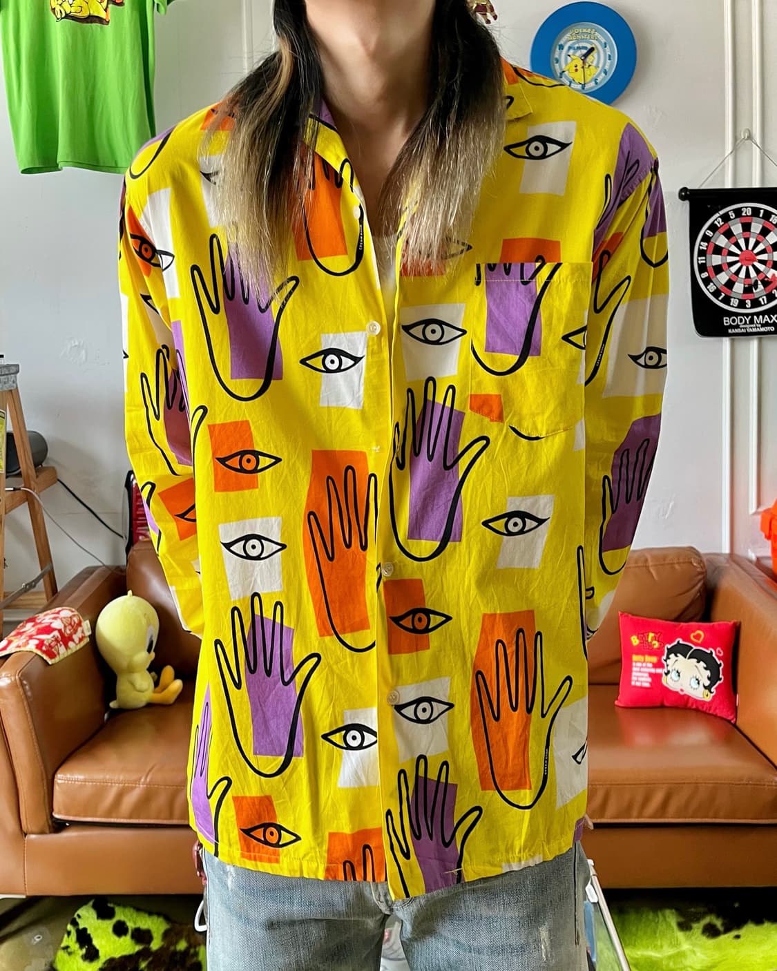 1980s CREAM SODA Psychedelic Print Shirt 상품이미지3