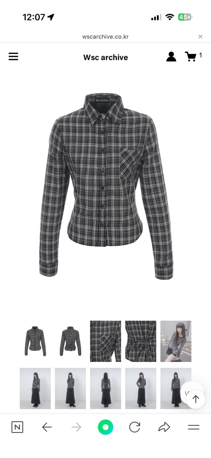 wsc 아카이브 체크 셔츠 상품이미지2