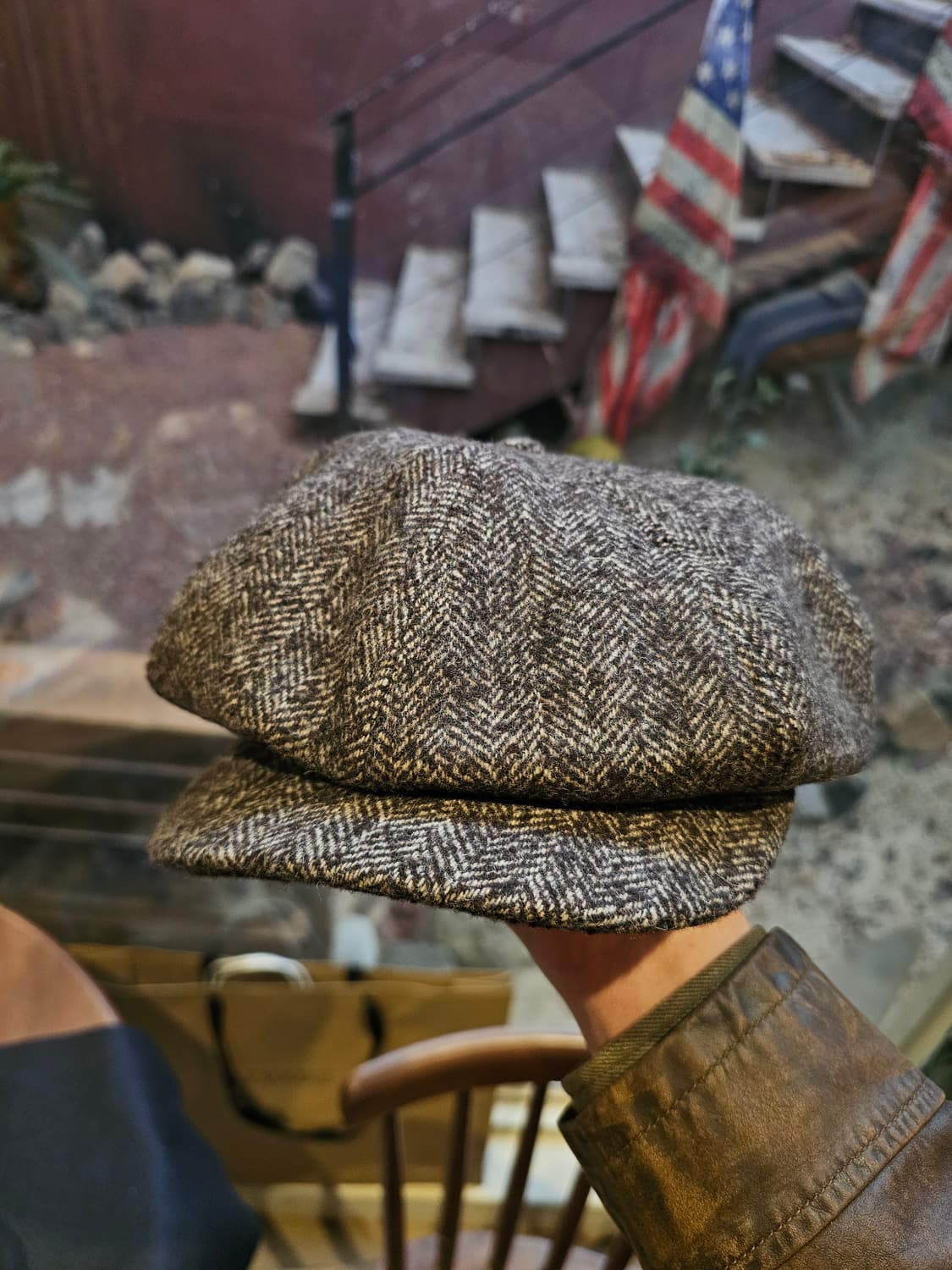 논스탁 헤링본 뉴스보이캡 ( 약58사이즈 ) 상품이미지1