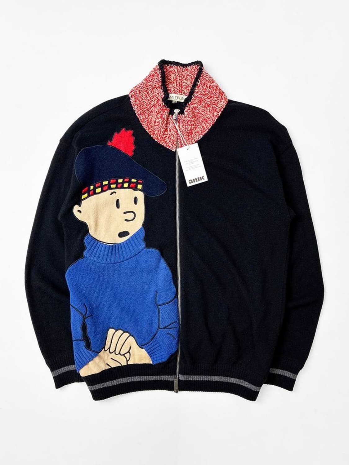 까스텔바작 X 틴틴 00s 자수 니트 집업 가디건 PN5146 상품이미지1