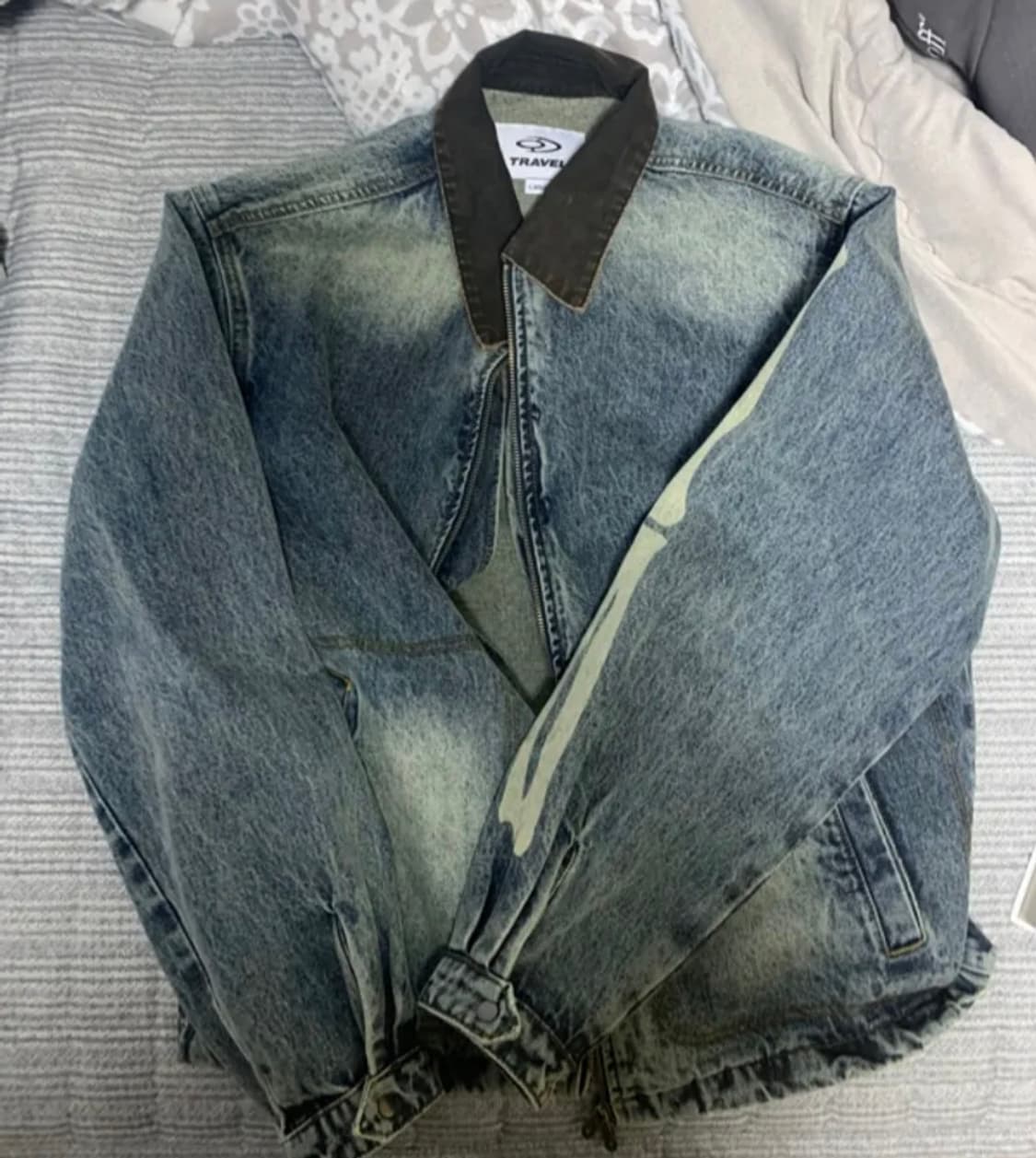 트래블 스켈레톤 데님 집업 자켓 인디고 블루 상품이미지6