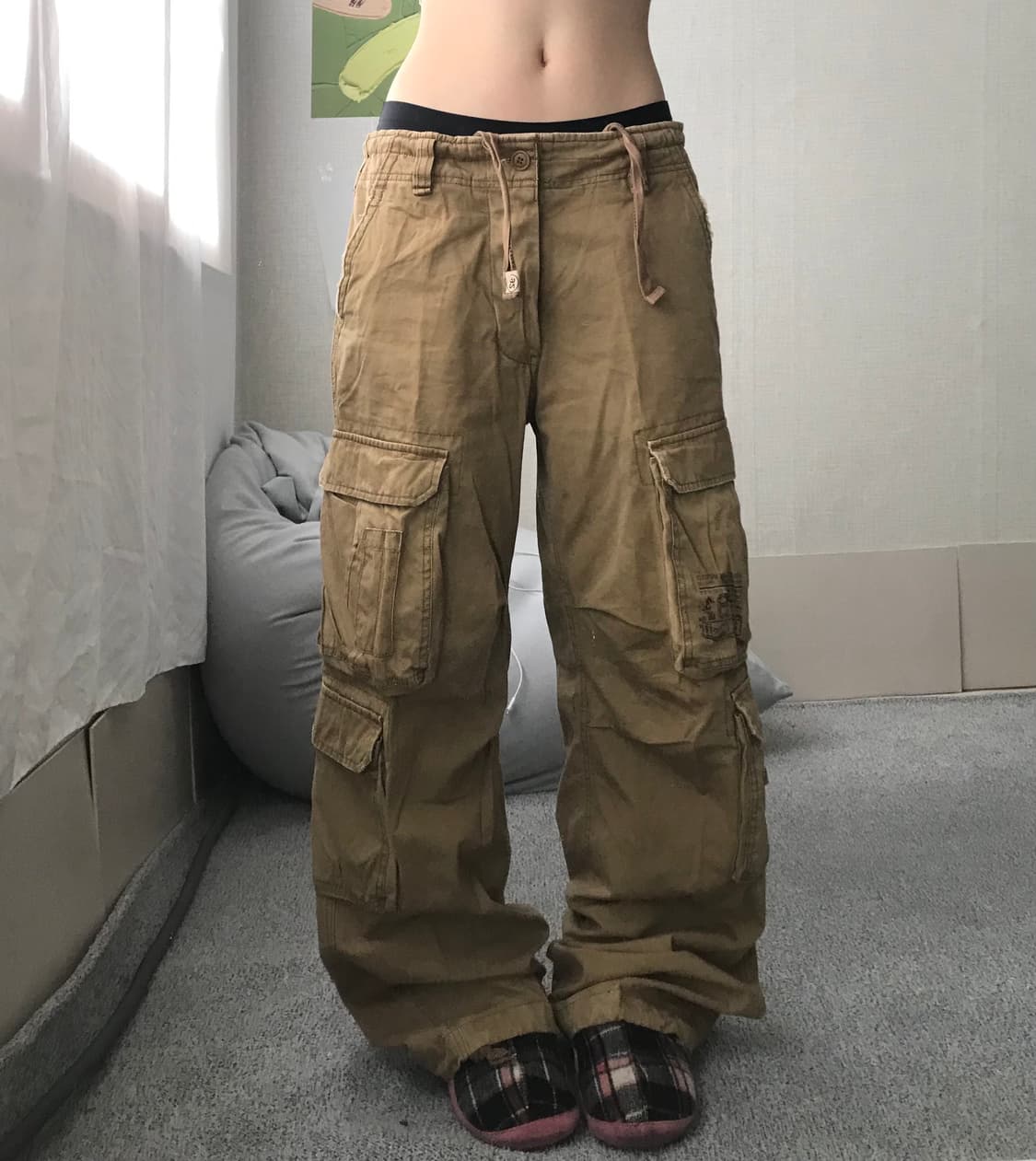 아베크롬비 베이지 멀티포켓 카고팬츠 상품이미지1