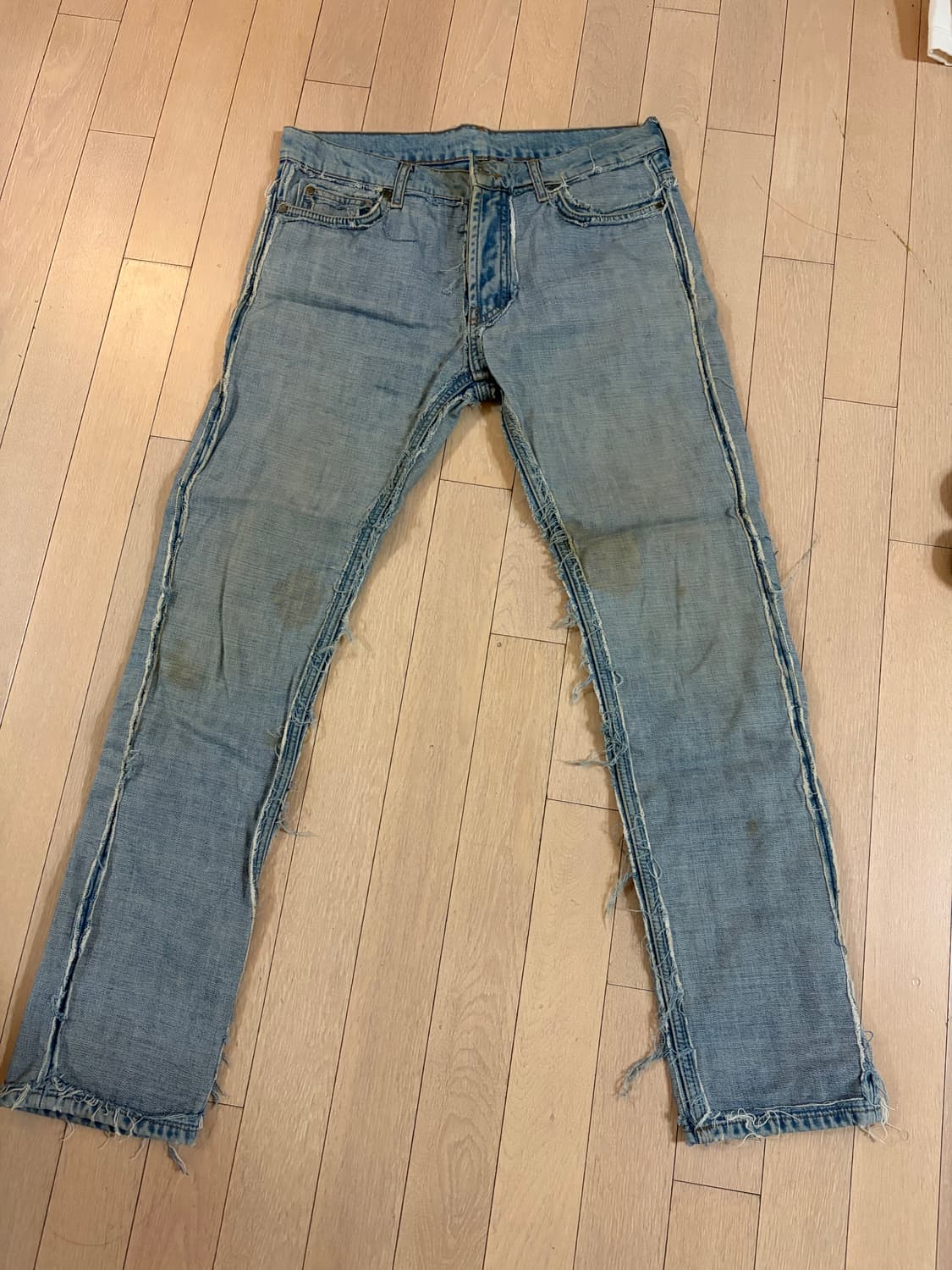 마르지엘라 x h&m 콜라보 리버스 데님 팬츠 32 상품이미지1