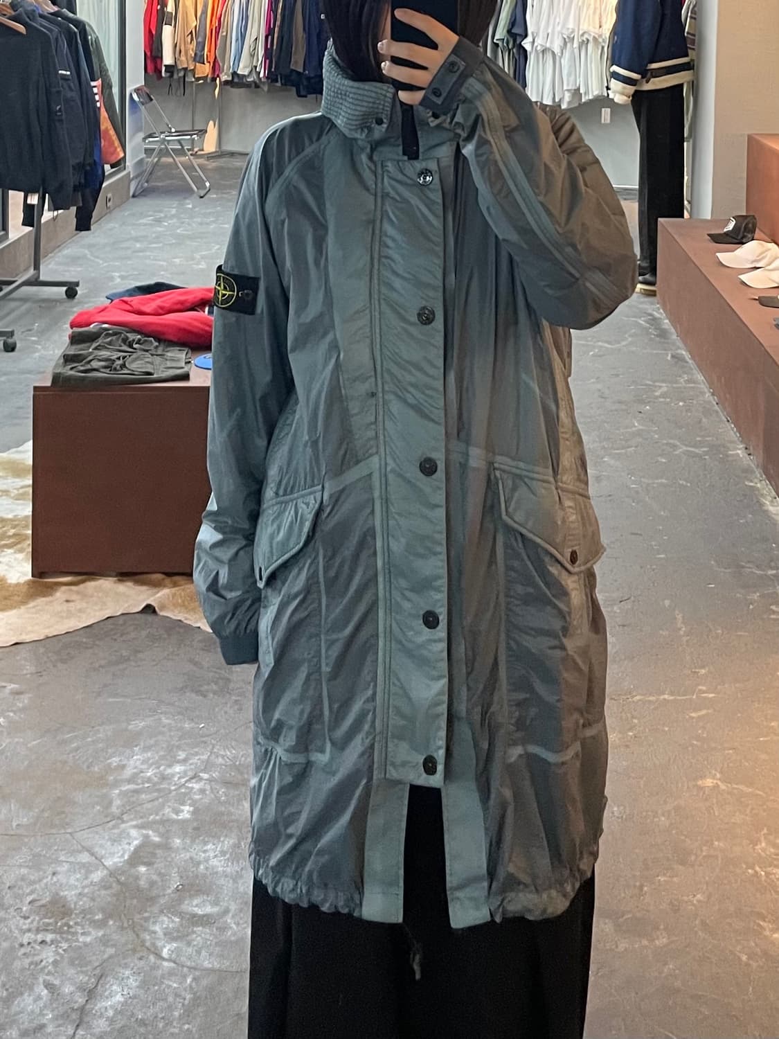 스톤아일랜드 와펜 나일론 트렌치 자켓 H2326 상품이미지1