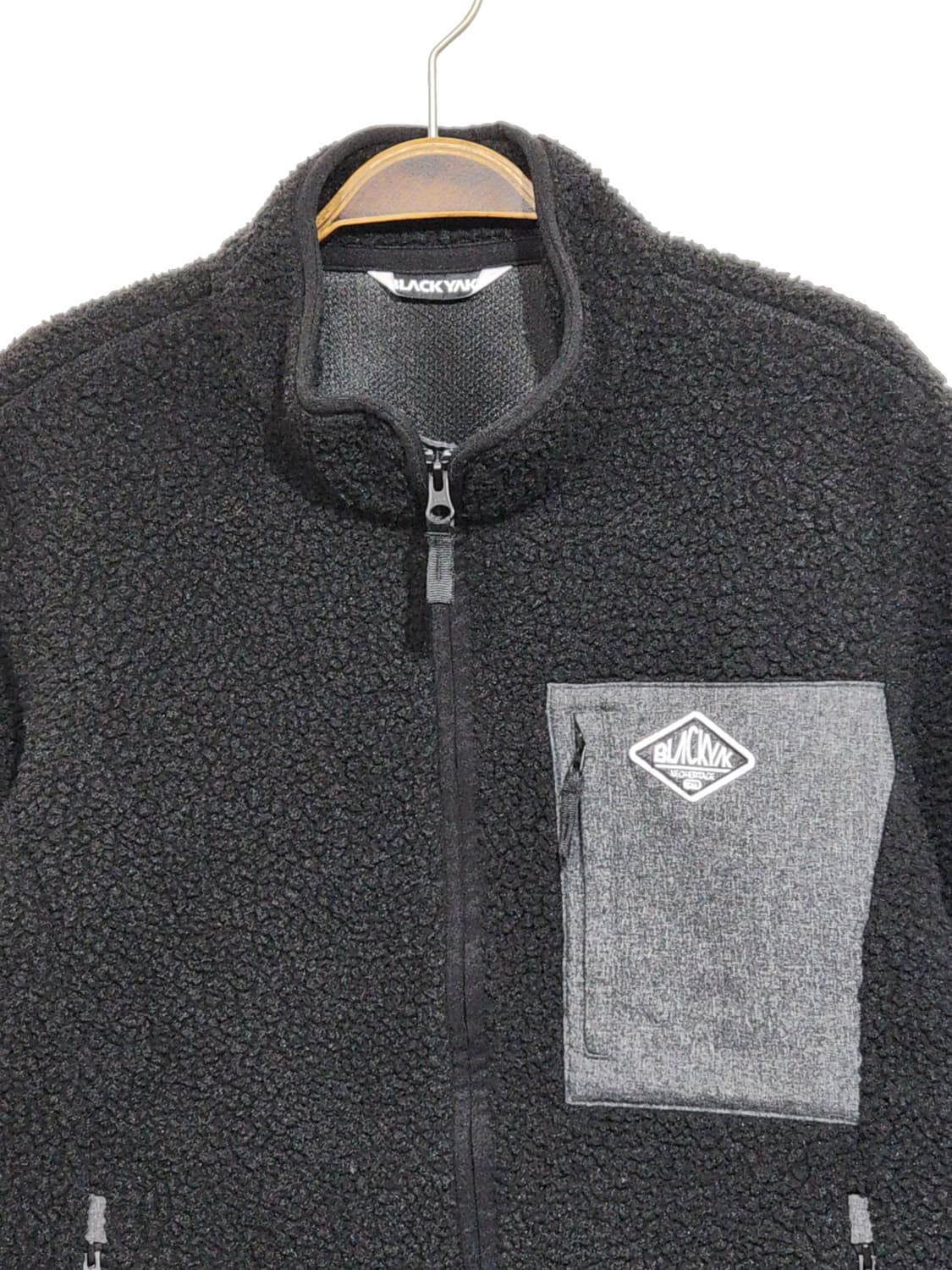 (100) 블랙야크 플리스 점퍼 검정 뽀글이 후리스 자켓  상품이미지2