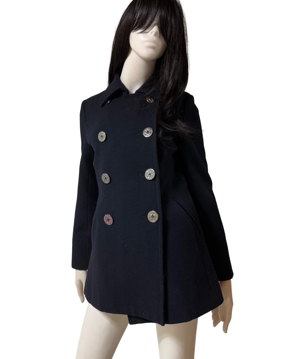 빈티지 마린 더블 버튼 네이비 코트 상품이미지1
