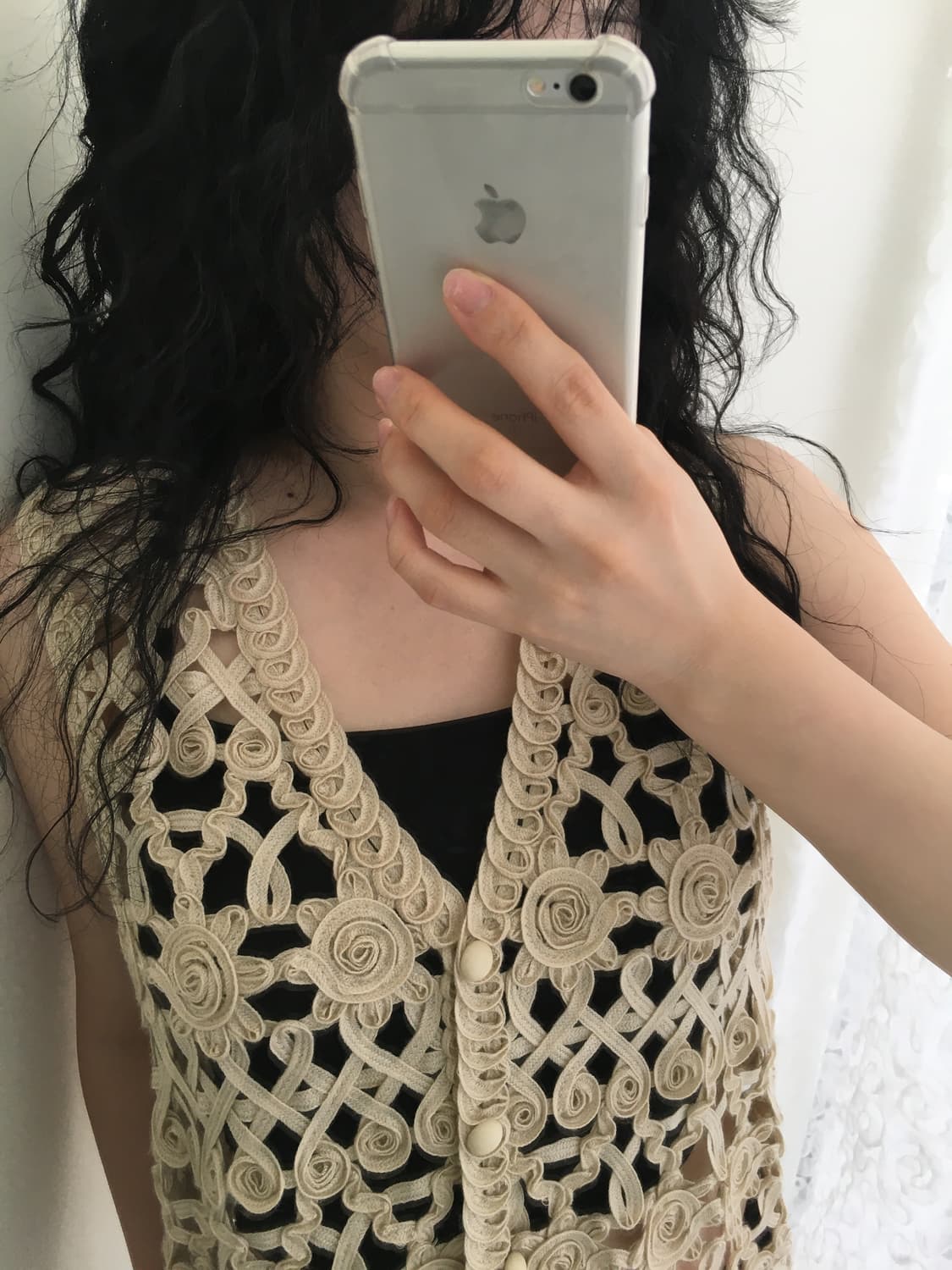 crochet button vest 상품이미지5