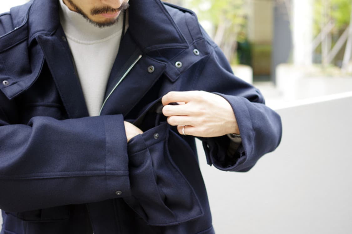 [3] 오라리 라이트 울 멜톤 플라이트 파카 자켓 상품이미지3