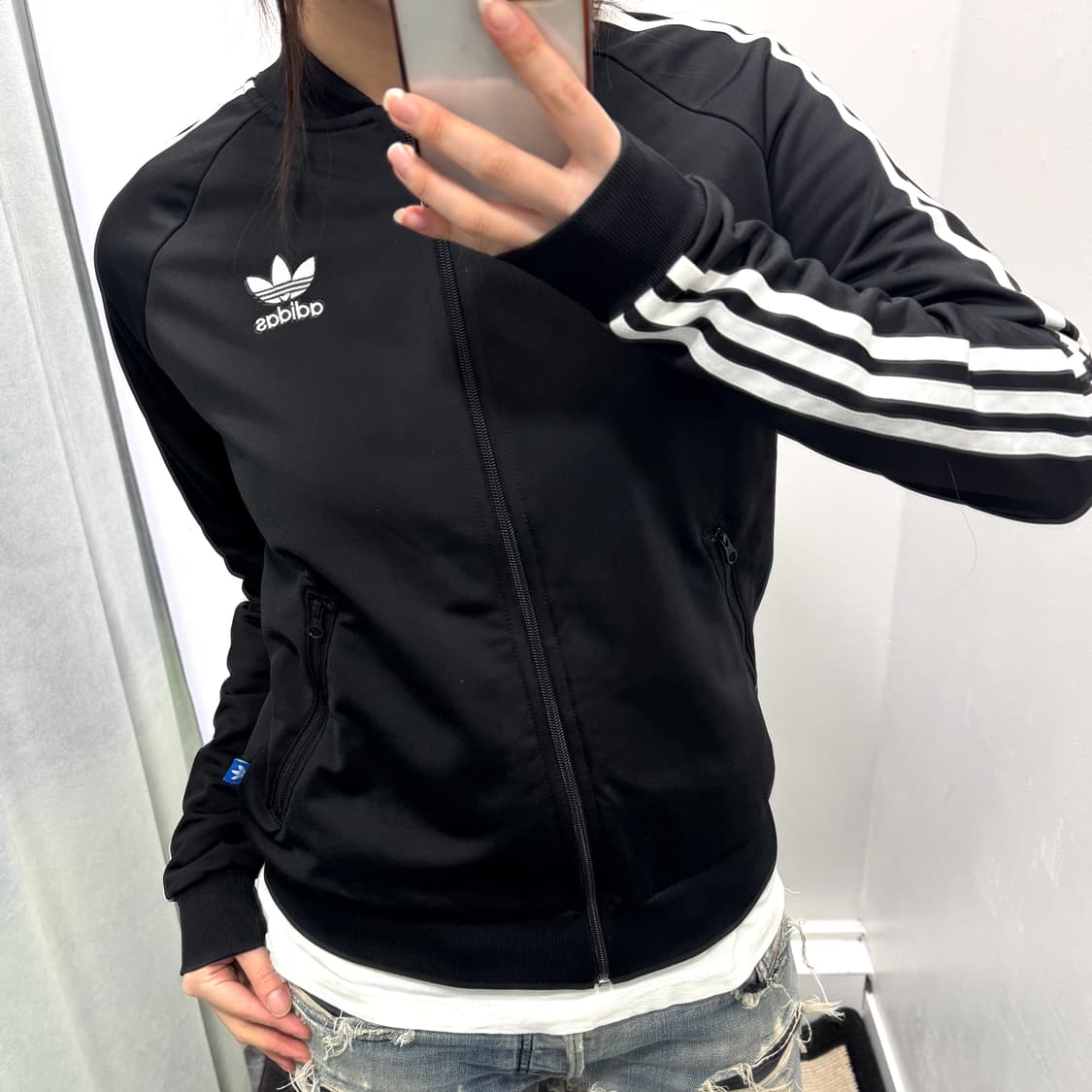 아디다스 블랙 트랙탑 져지  상품이미지2