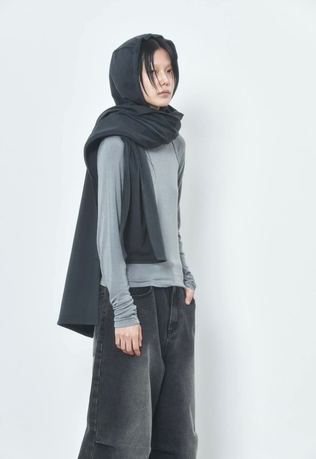 LLUD 러드 후드 머플러 상품이미지3