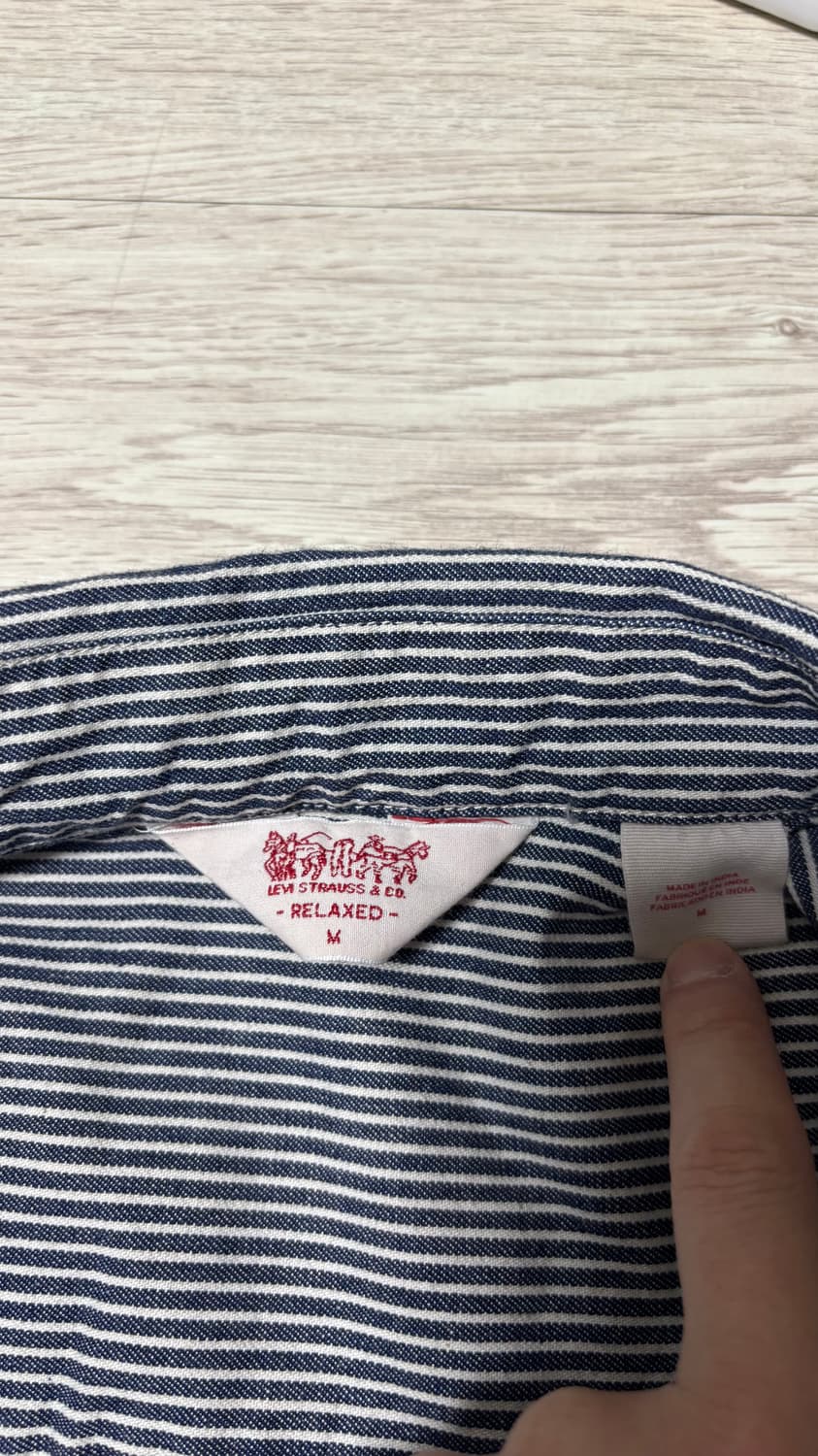 리바이스 스트라이프 워크 셔츠 M 상품이미지3