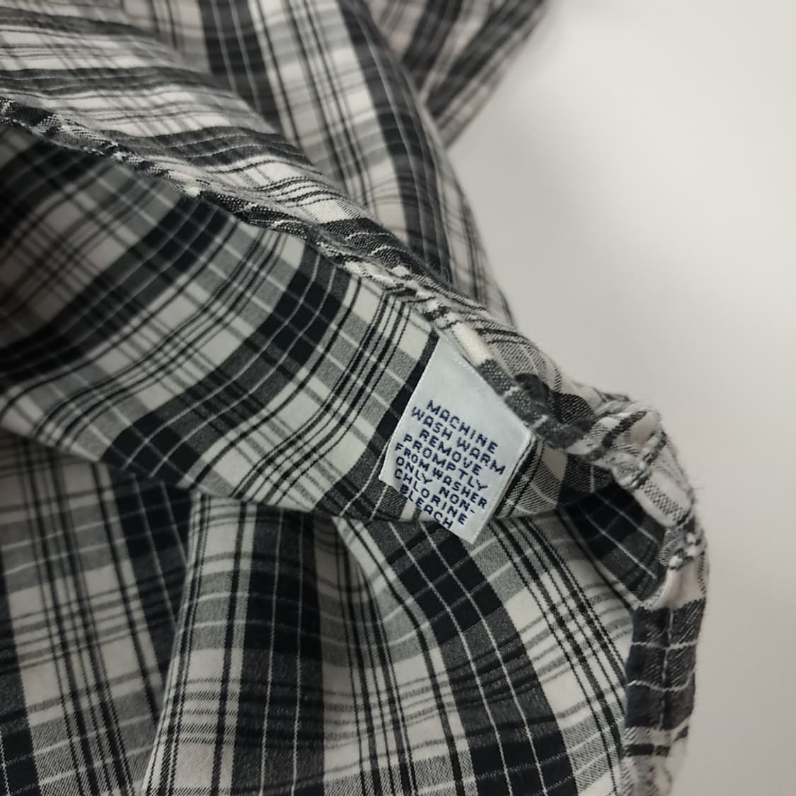 CJ203 XL 폴로 말로우핏 90s 모노 마드라스 체크 셔츠 남방 상품이미지5