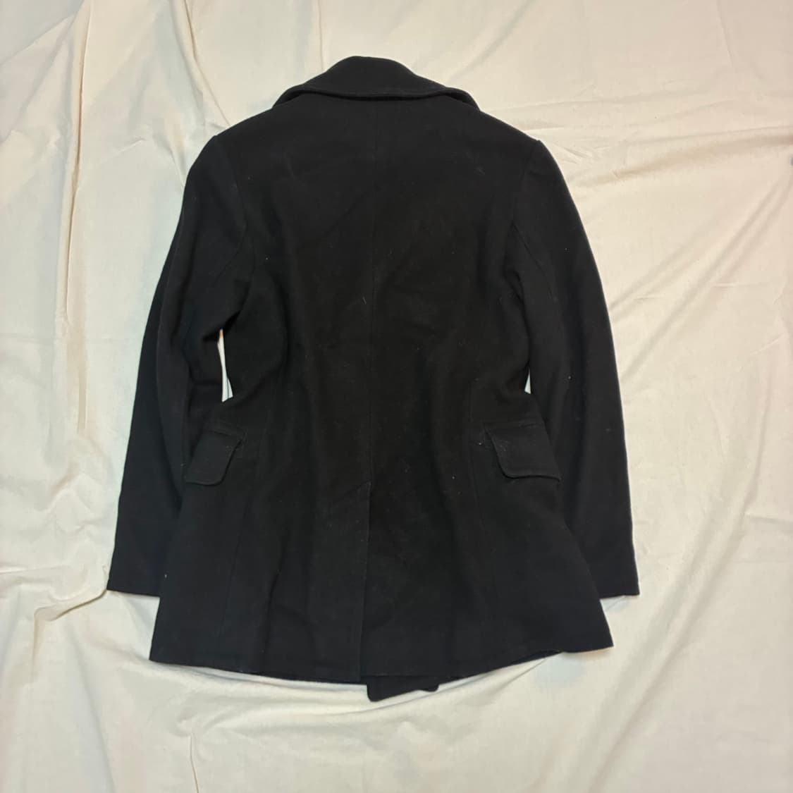 남여공용 폴로 블랙 피코트 더블 코트 S 상품이미지3