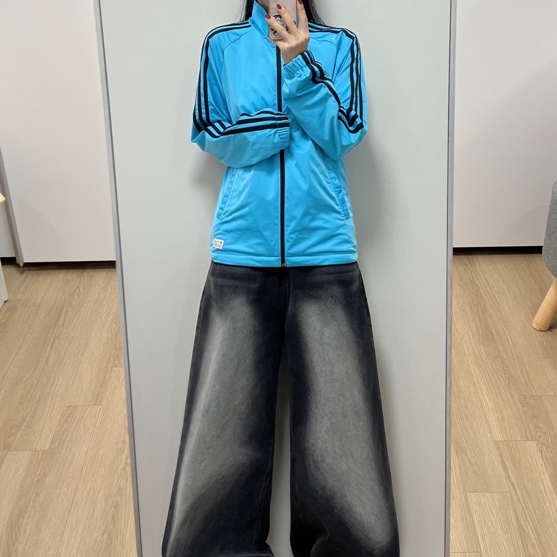 아디다스 리버시블 스카이블루 별스타 트랙탑 져지 상품이미지1