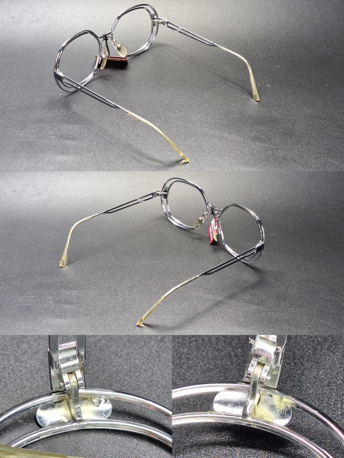 80s 프랑스 빈티지 데드스톡 미사용/51mm 안경테 ESSEL HOYA 상품이미지6