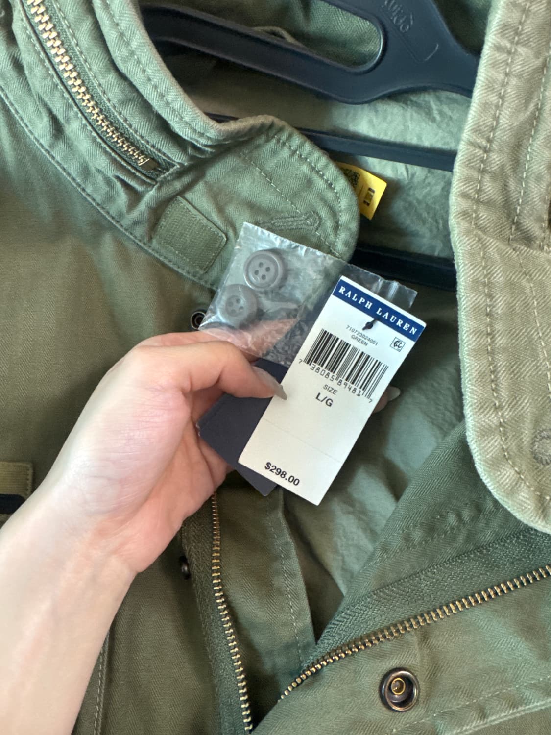 폴로랄프로렌 로고 패티 필드 자켓 / 카키/XL/새제품 상품이미지2