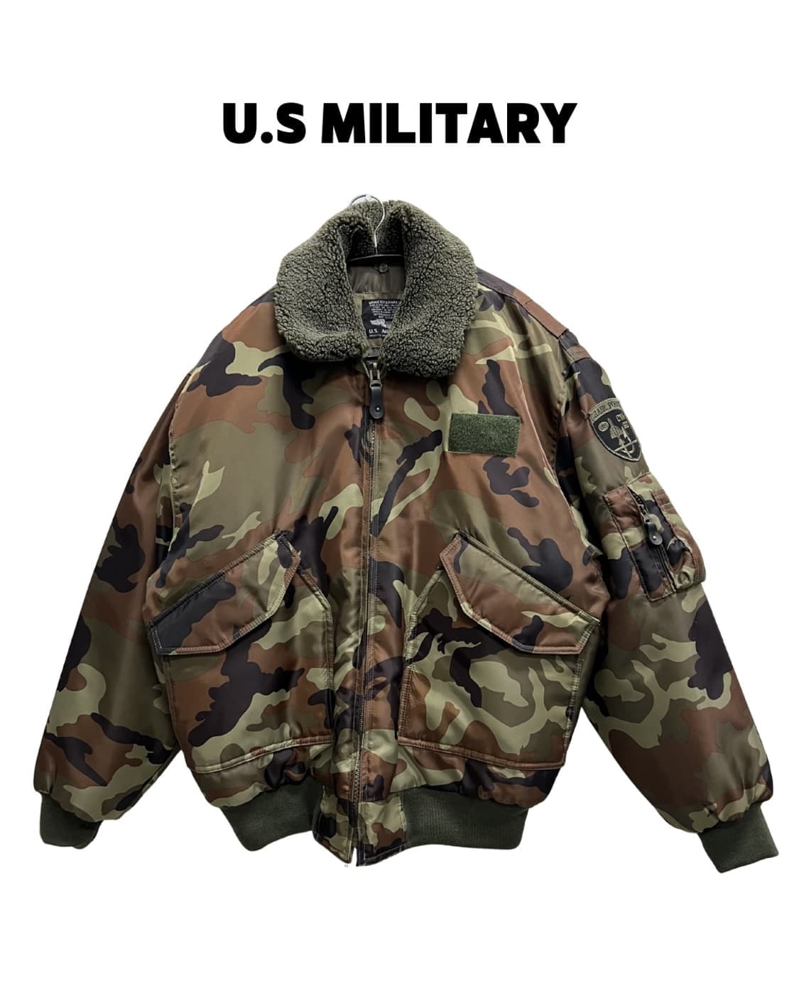 (XL) 90s 에어포스 우드랜드 플라이트 자켓 상품이미지1