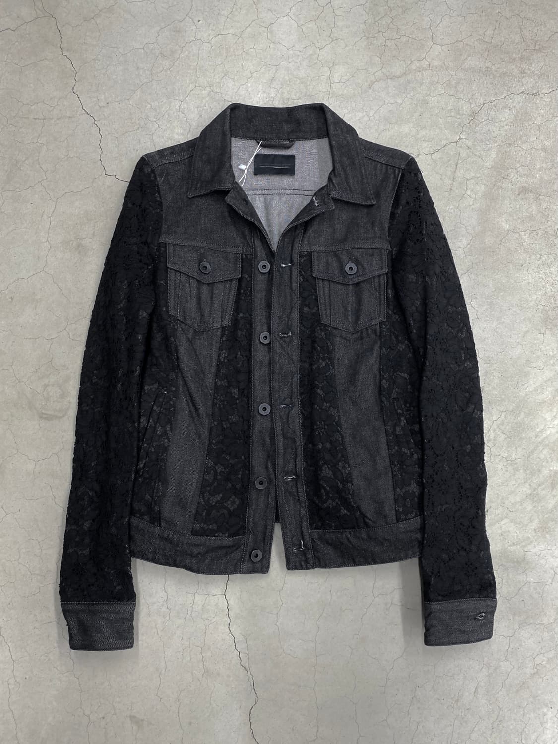 디젤 블랙 골드 레이스 데님 자켓 상품이미지2