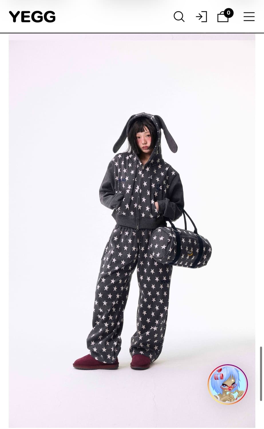 예그 후드집업 star bunny hoodie 상품이미지2