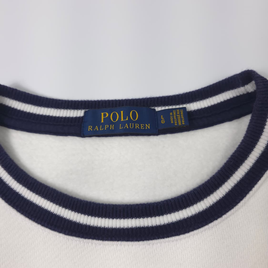 폴로 랄프로렌 빅로고 코튼 맨투맨 화이트 (L) 상품이미지4