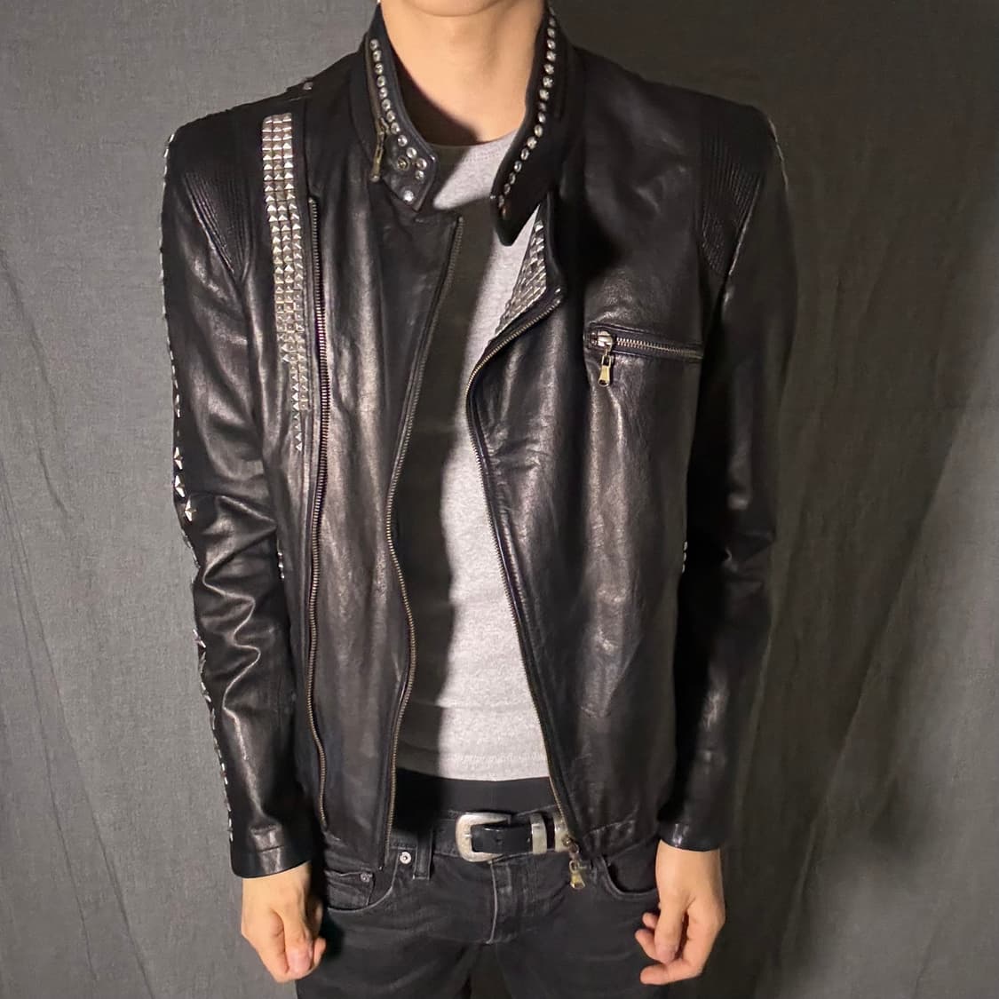 lamb skin leather jacket 상품이미지3