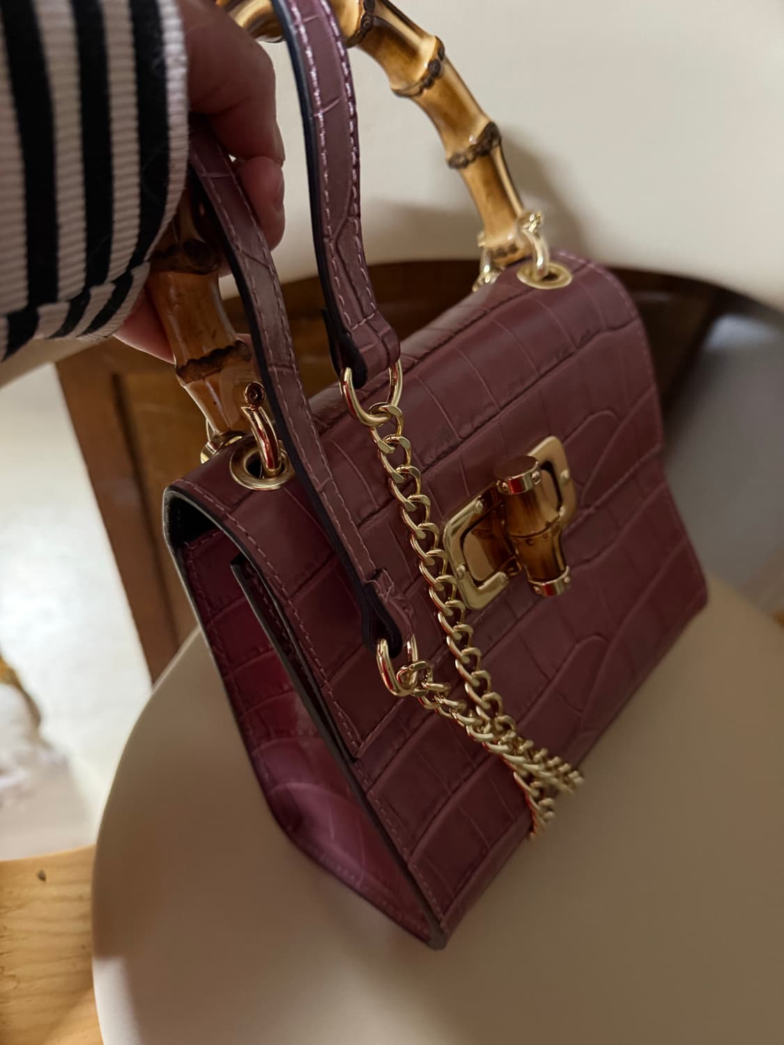 통가죽미니뱀부가방거의새거 상품이미지2