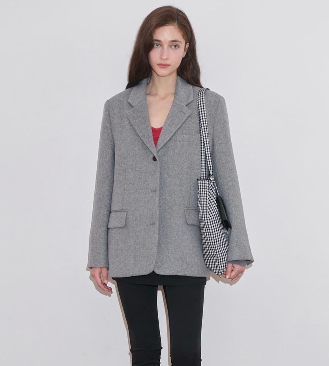 시눈(Sinoon) Wool Classic Blazer (Grey) 상품이미지2