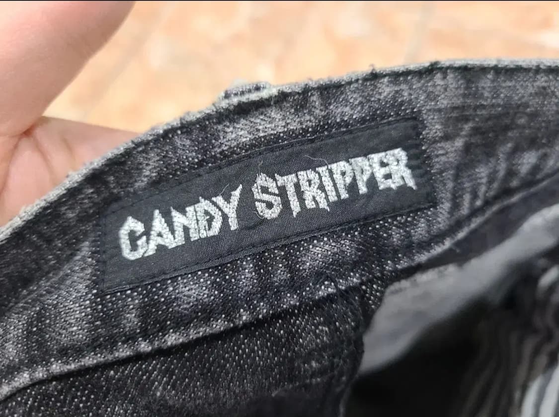 candy stripper 해골 토끼 데님 워싱 청바지 상품이미지3