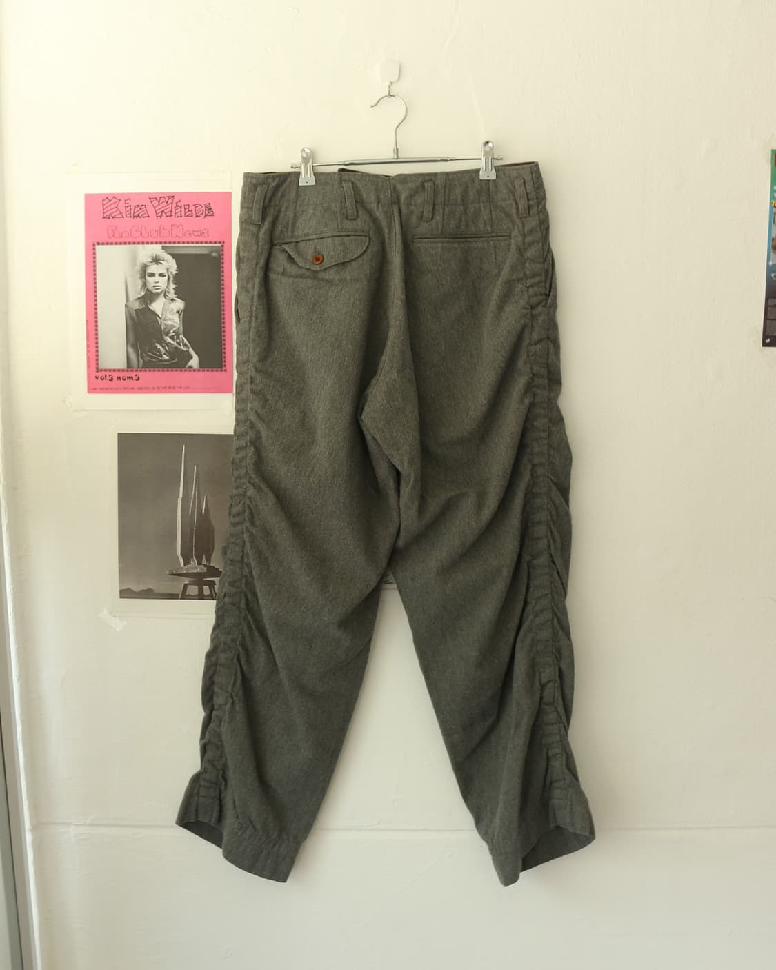 컬러 비콘 그레이 개더 울 트라우저  상품이미지4