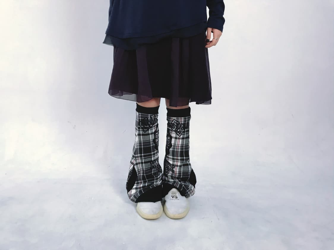 Custom🐾)Punk check hood-pocket warmer 상품이미지3