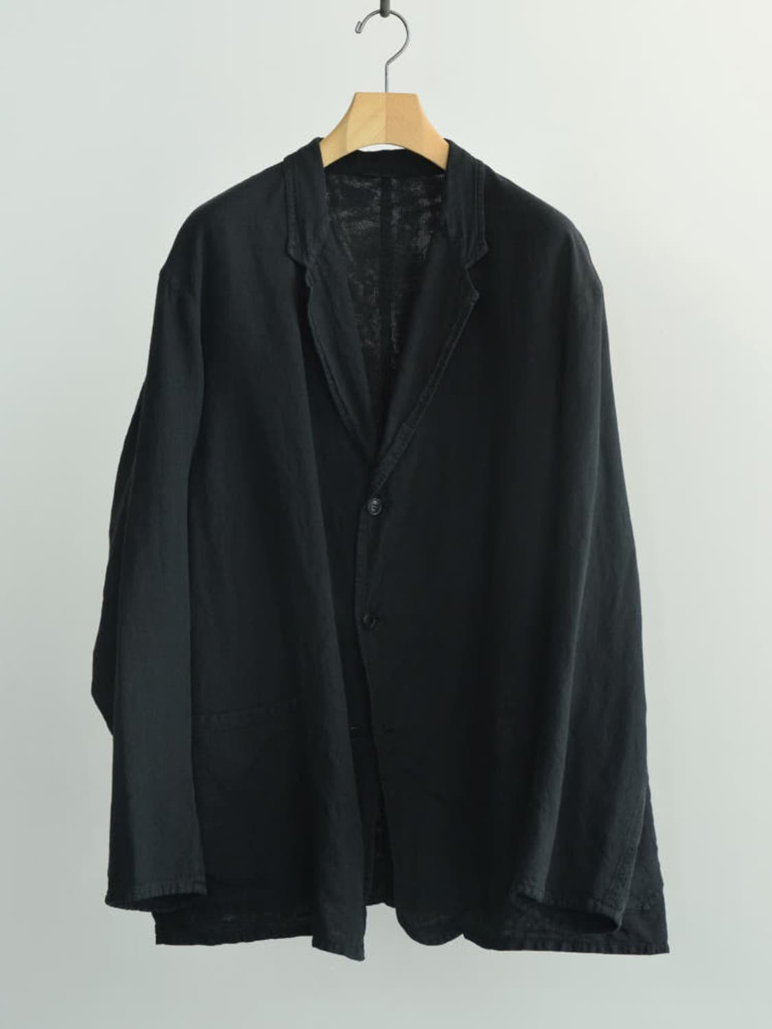 [2] 코모리 26ss 실크 코튼 자켓 페이드블랙 상품이미지3