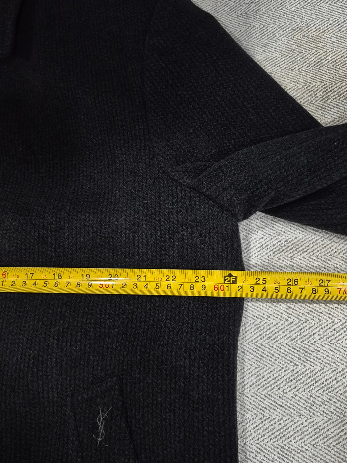 입생로랑 뿌르 옴므 모직 하프 코트 남성 100사이즈 상품이미지8