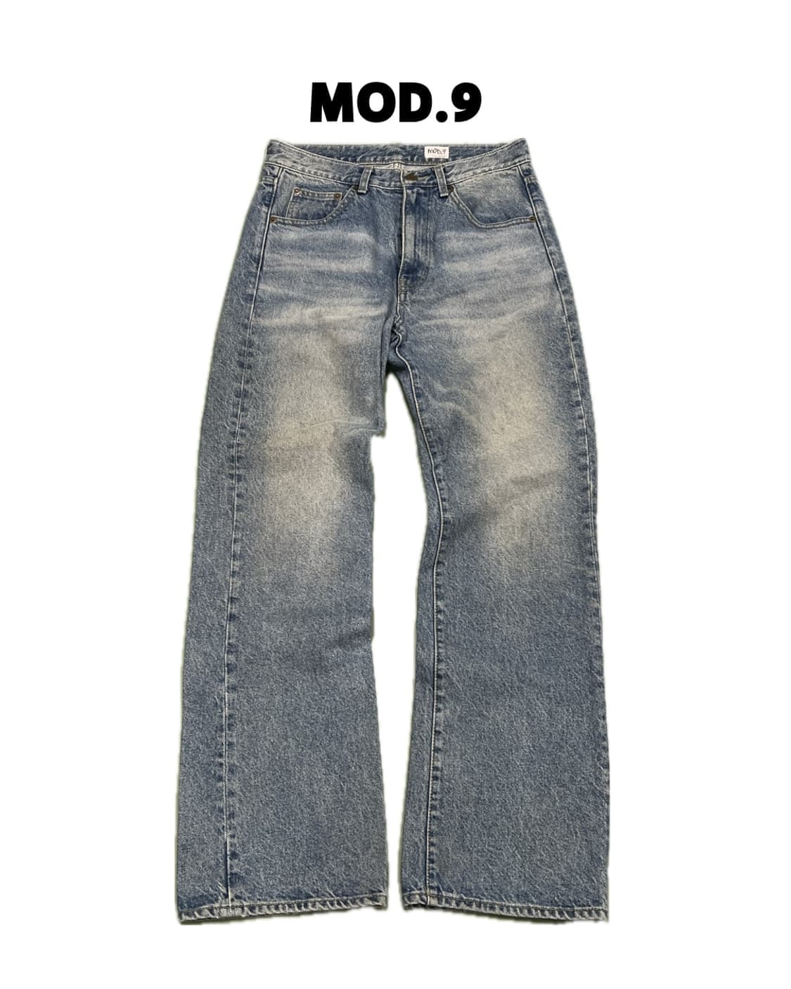 (30) 모드나인 스트레이트핏 연청 데님 팬츠 상품이미지1