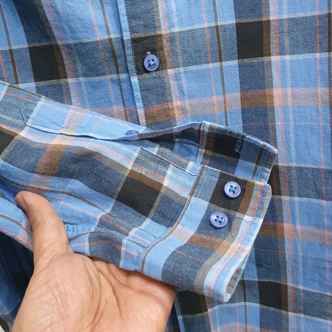 코오롱 체크 긴팔 등산셔츠(100) 상품이미지6