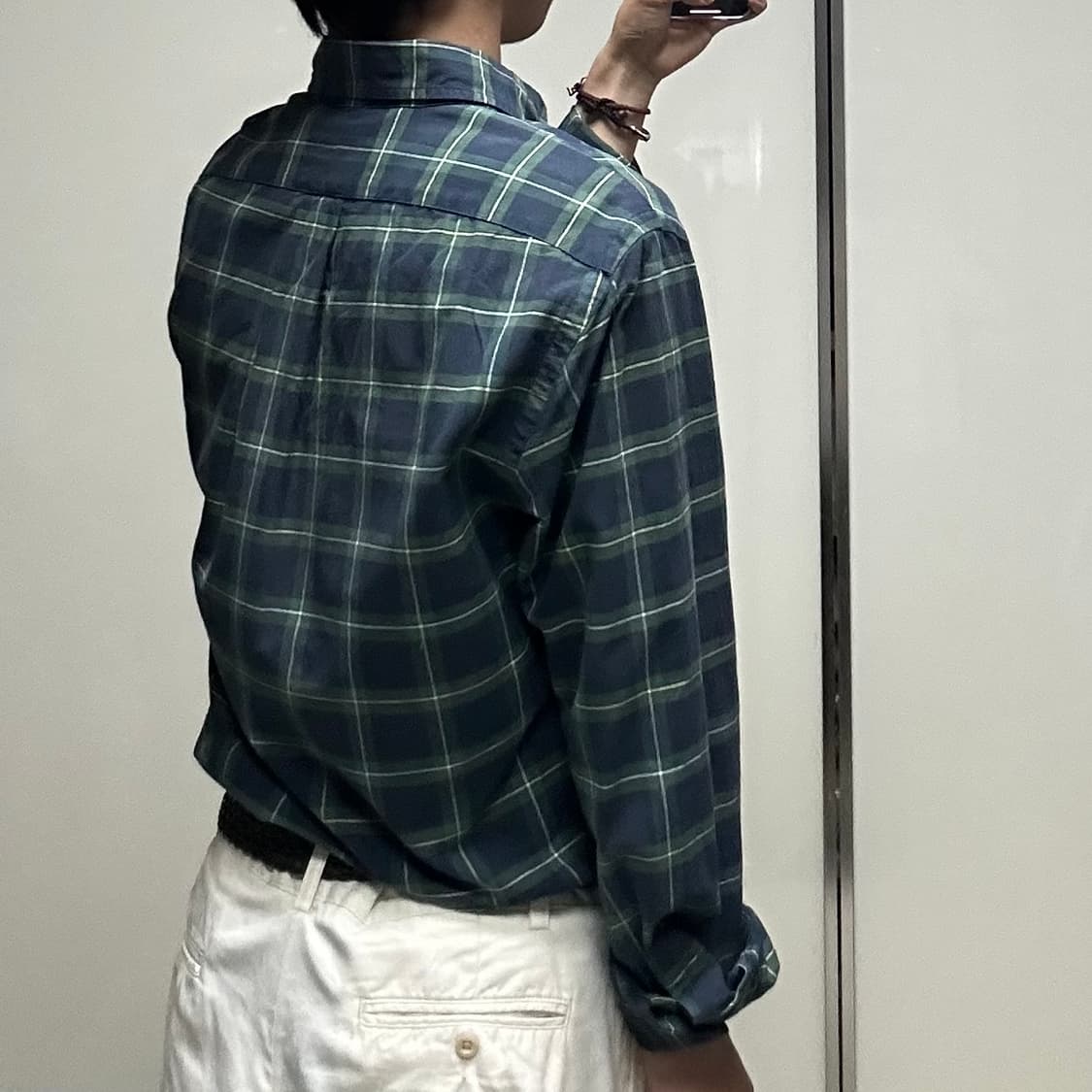 폴로 타탄체크 슬림핏 셔츠 (M) 상품이미지4