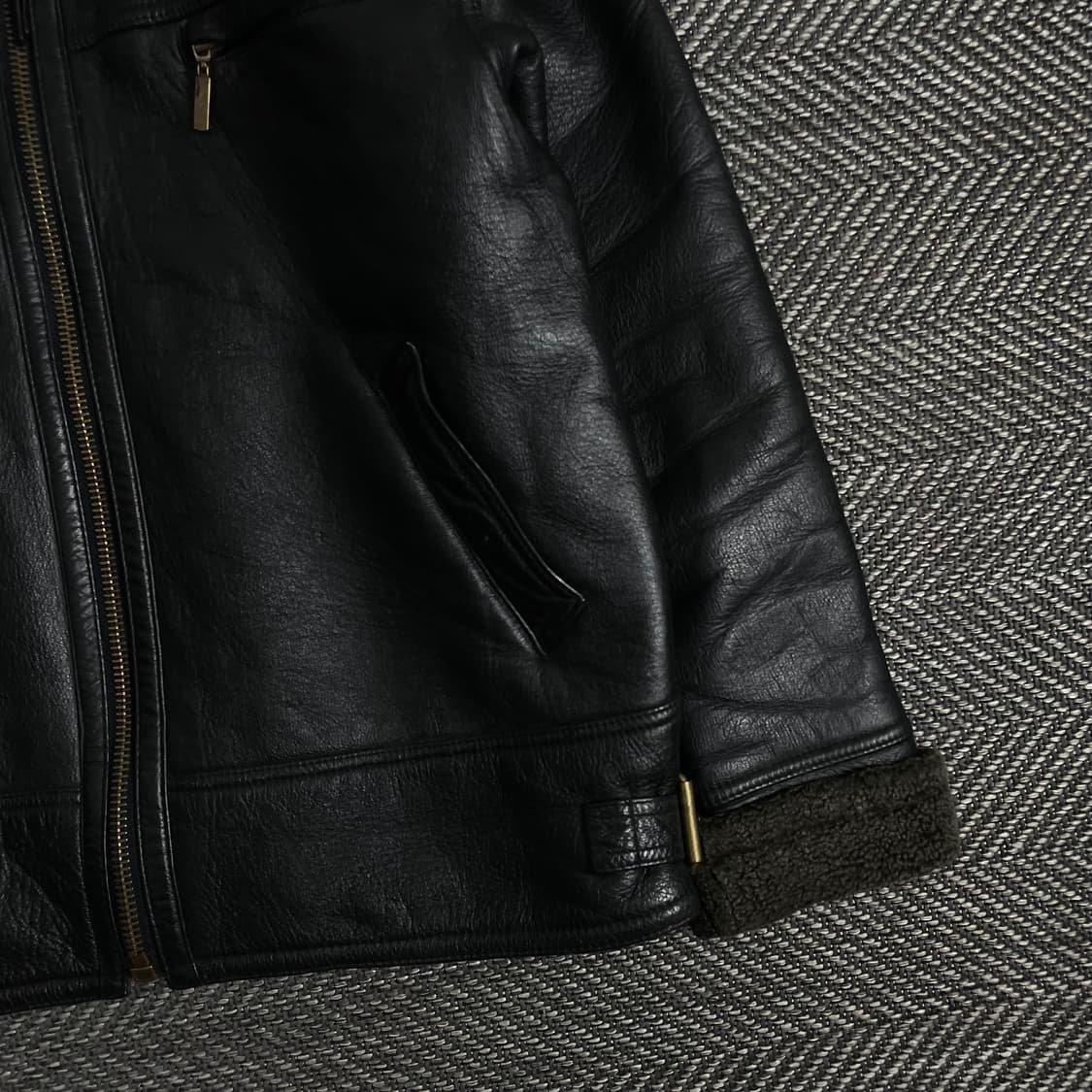 빈티지 양가죽 무스탕 자켓 블랙y 3193 상품이미지3