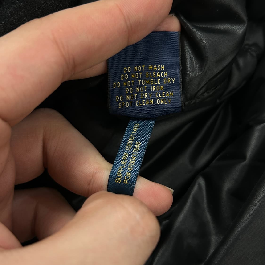 폴로 차콜 울 덕다운 패딩(L) 상품이미지4