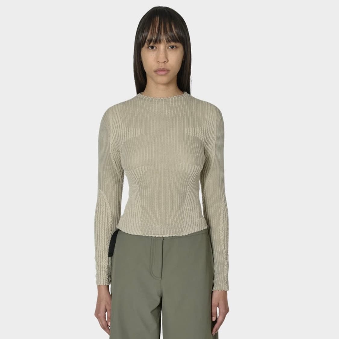 [XS,S,M]로아 하이킹 WAVY 롱 슬리브리스 탑 상품이미지1