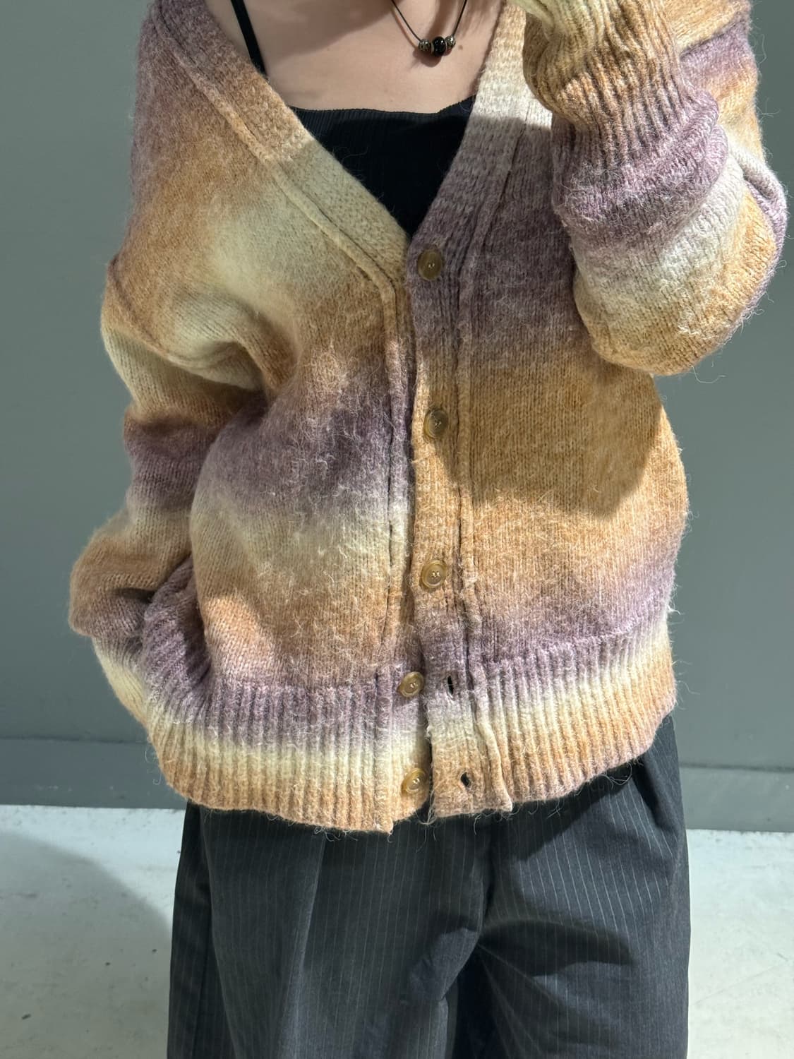 Ungrid gradation detail knit cardigan  상품이미지3