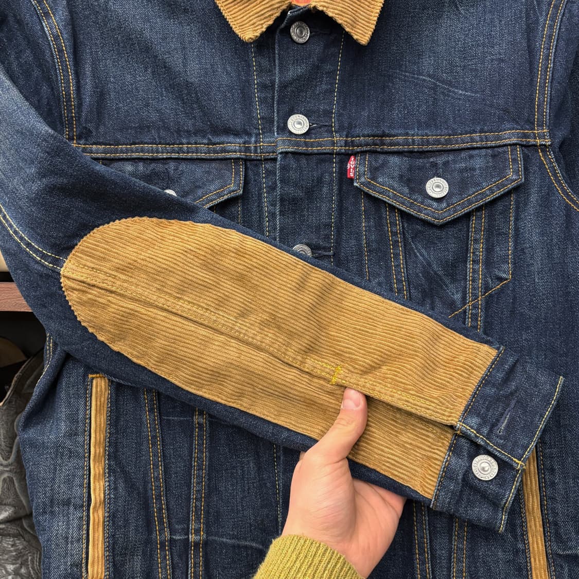 현행 리바이스 타입3 코듀로이 카라 패치 데님 트러커자켓 N614 상품이미지5