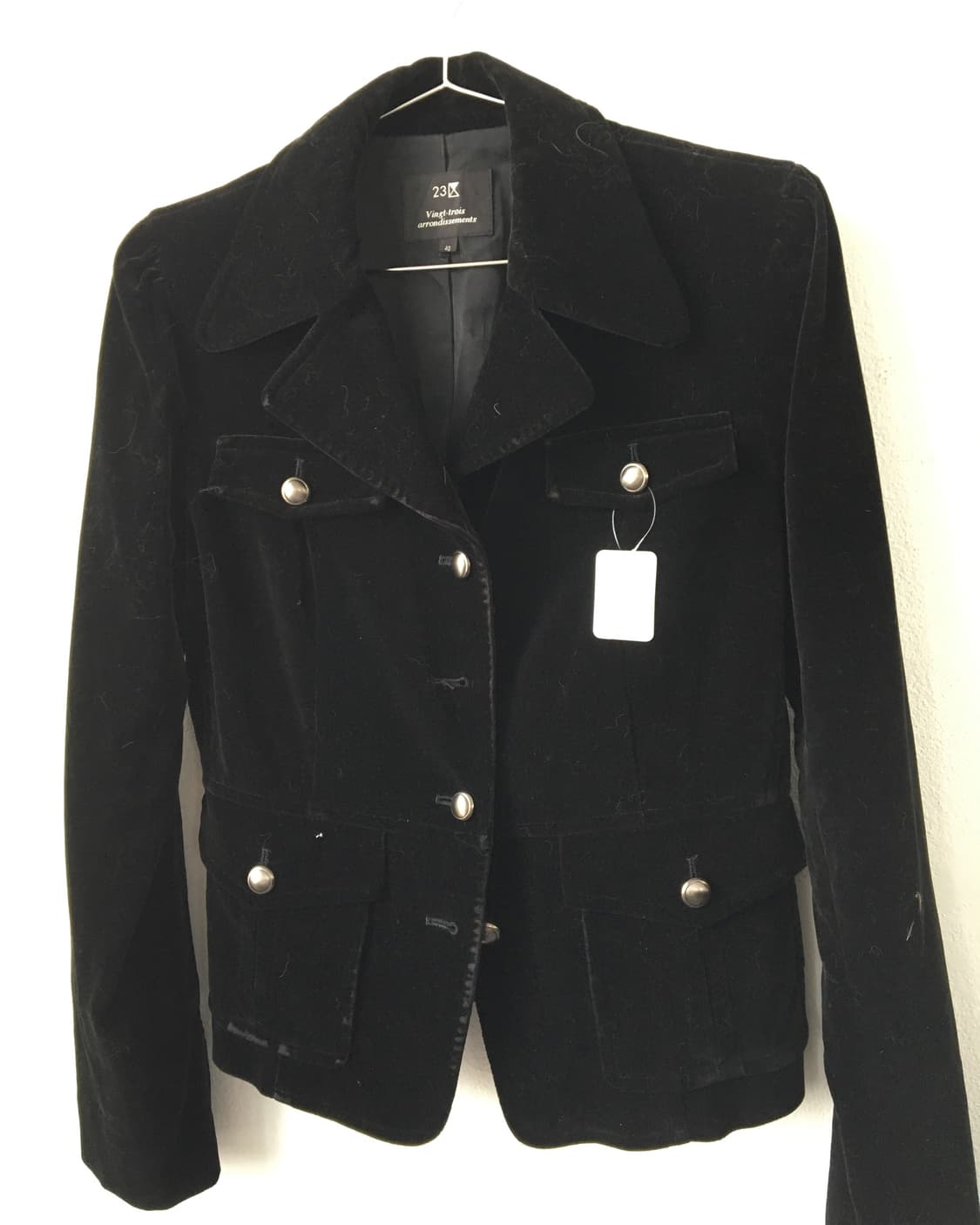 Button point velvet jacket 상품이미지3