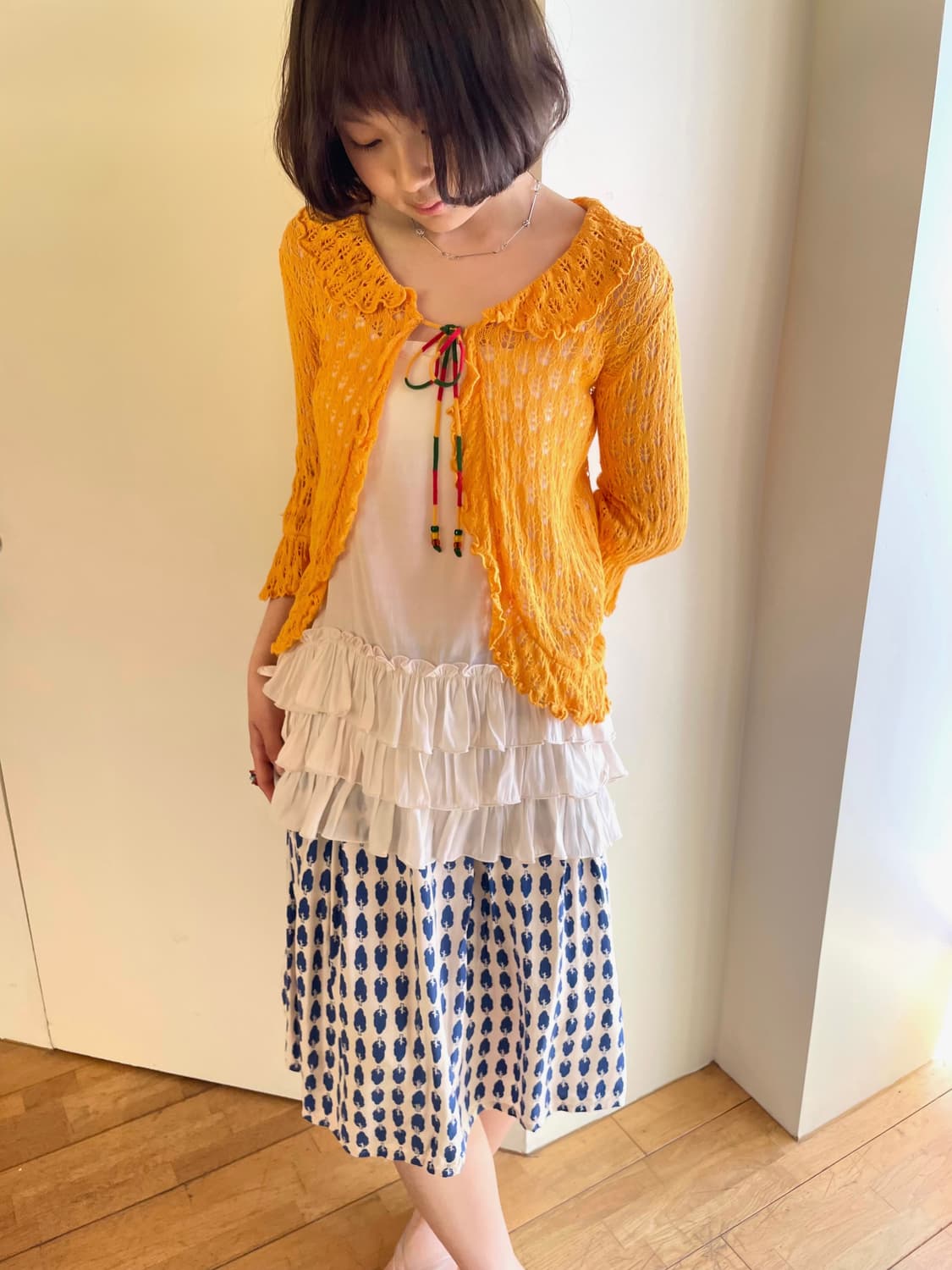 orange bolero cardigan 상품이미지4