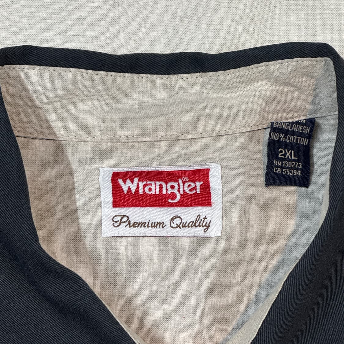 XXL) Wrangler 랭글러 투포켓 워크웨어 코튼 셔츠 블랙 상품이미지6