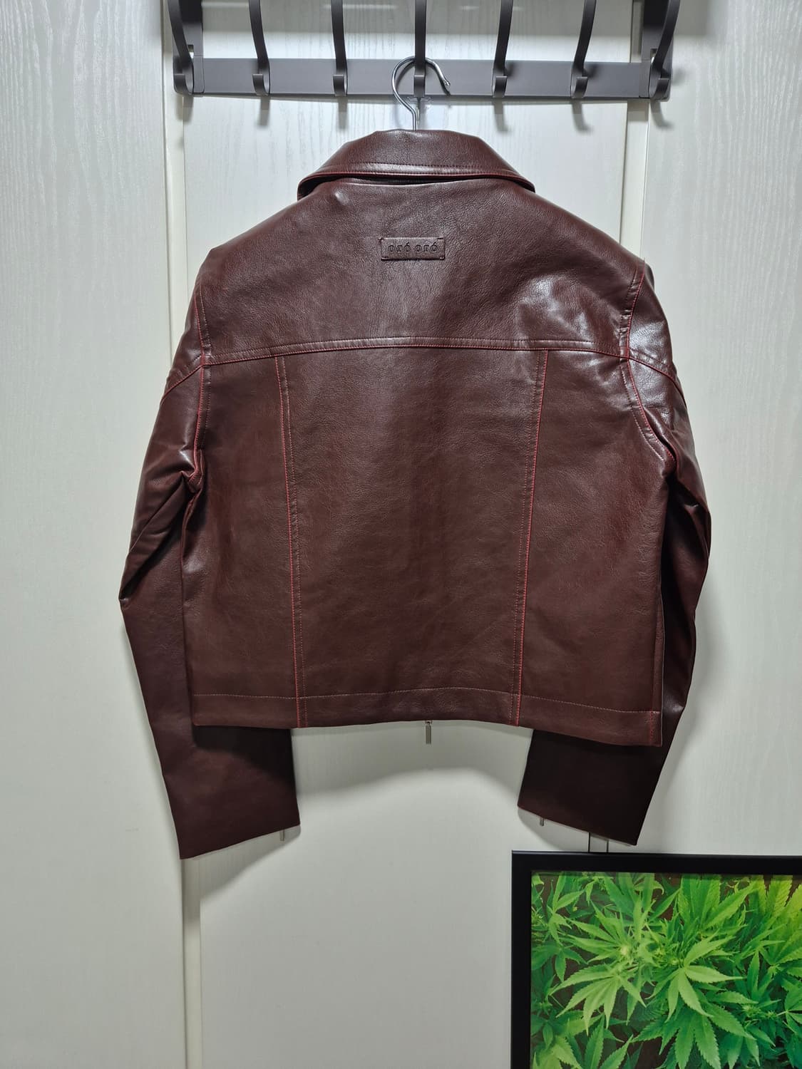 (새상품) ORO 오로 브라운 레더 크롭 자켓 상품이미지10
